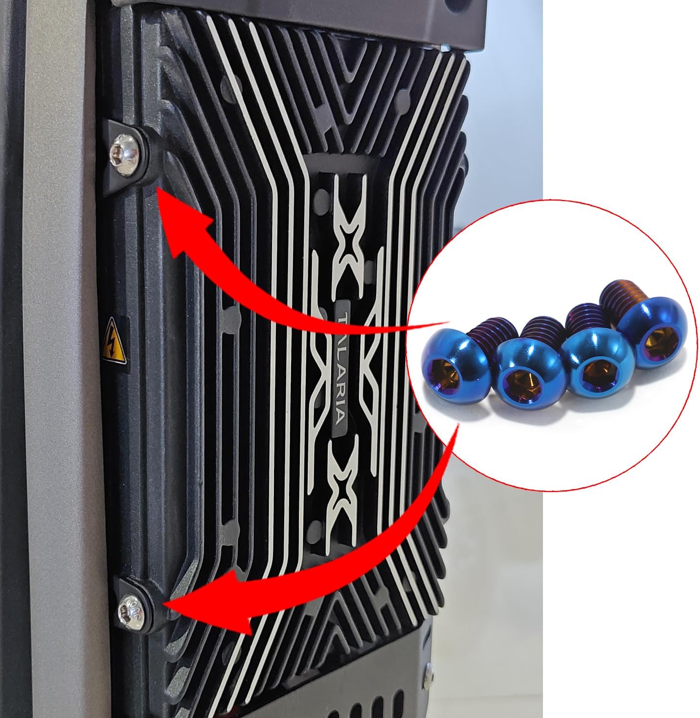 Titanium Controller Bolts — Burnt Blue (Talaria XXX / Surron)