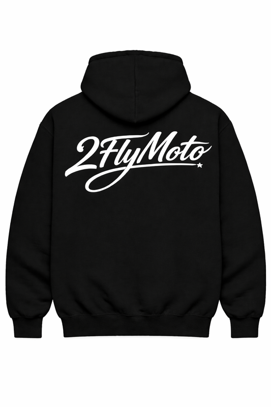2FlyMoto Hoodie V1 "Cursive"