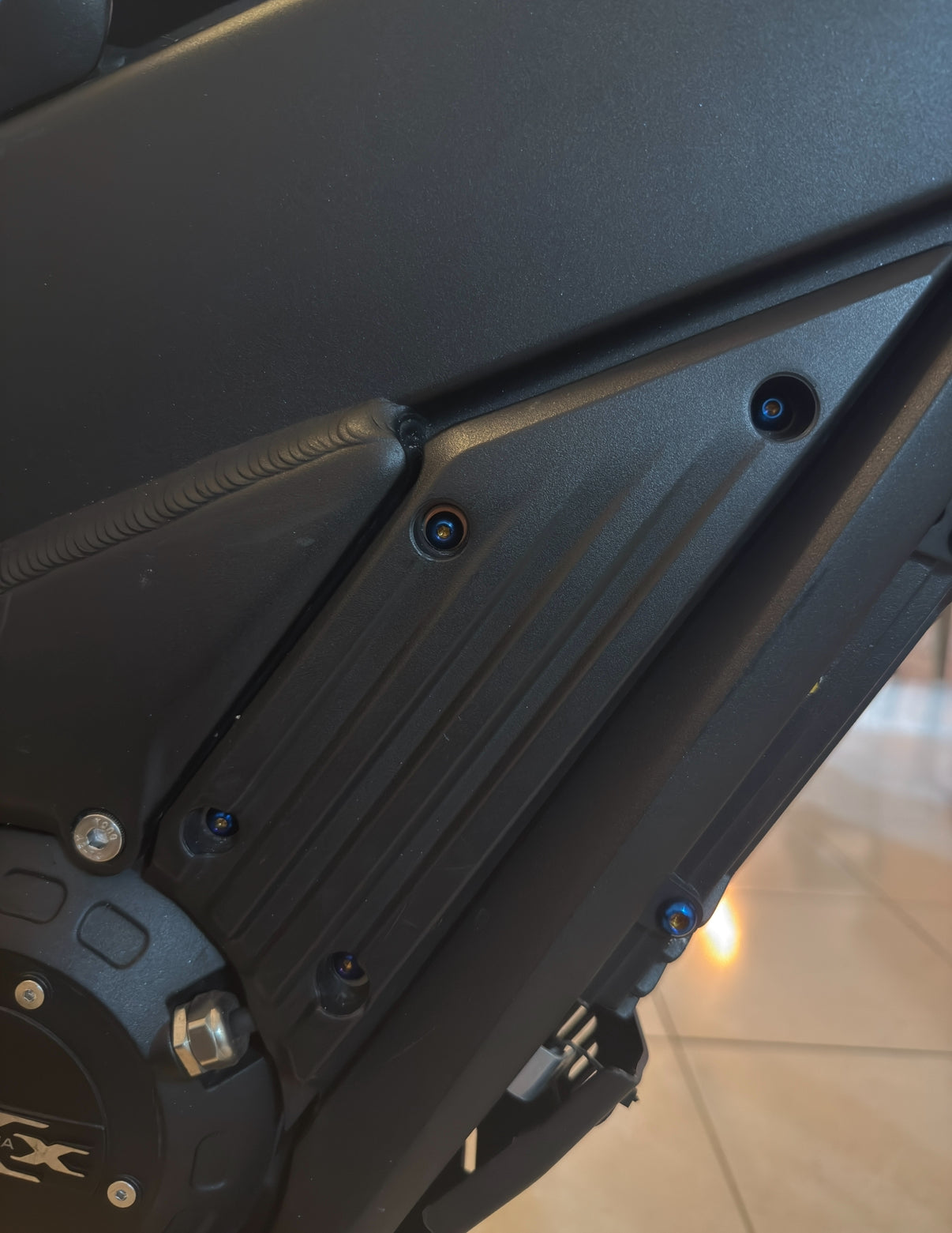 Burnt Blue Decorative Cover Bolt Set — Talaria XXX (Left Side)